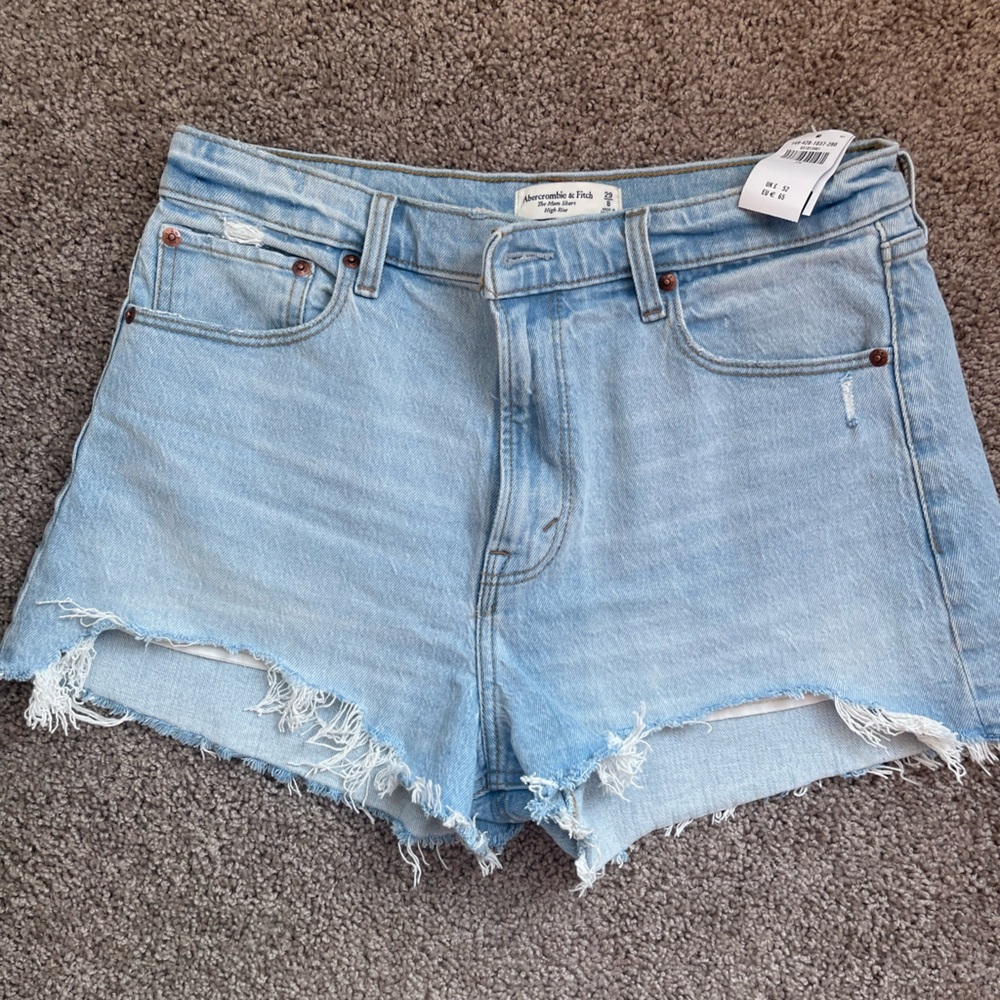 Mom rise denim shorts